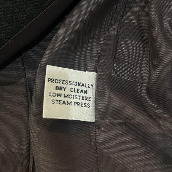 Vintage Saville Blazer Womens 10 Gray Wool Gold Button Made USA Structured 80s - Picture 10 of 10